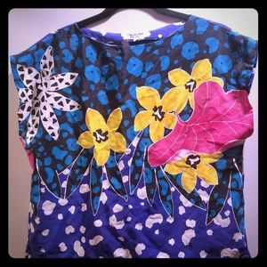 60s Tropics Floral Crop Top